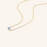 GEMMA Baguette Blue Sapphire Necklace