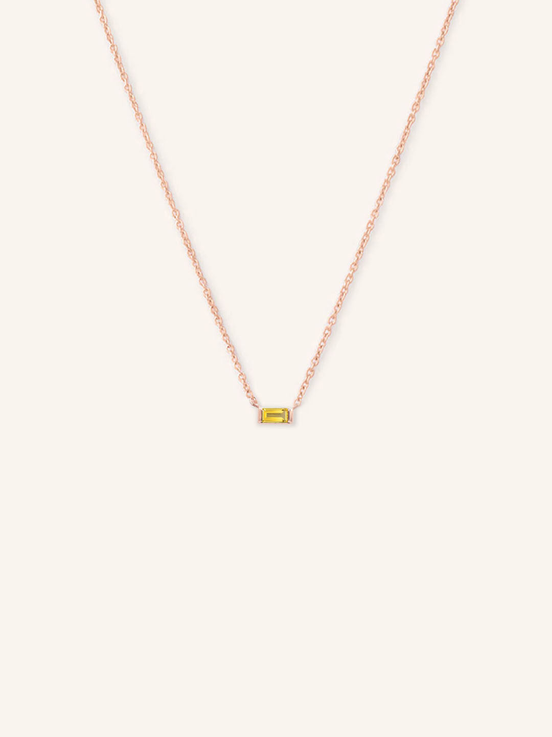 GEMMA Baguette Citrine Necklace