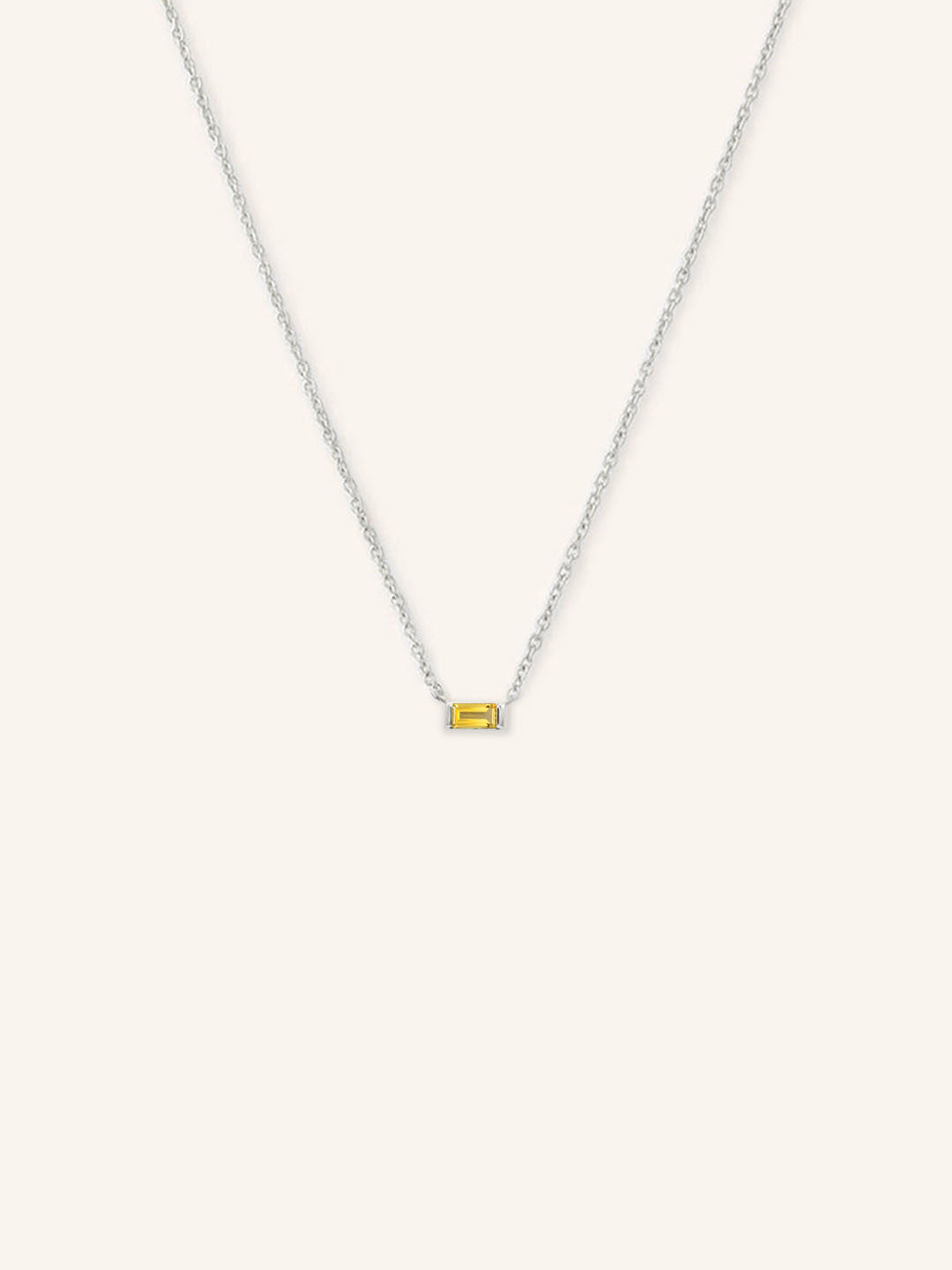 GEMMA Baguette Citrine Necklace