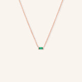 GEMMA Baguette Emerald Necklace