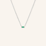 GEMMA Baguette Emerald Necklace