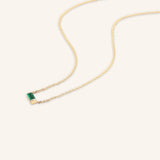 GEMMA Baguette Emerald Necklace