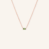 GEMMA Baguette Green Tourmaline Necklace