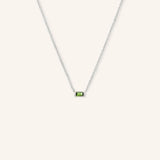 GEMMA Baguette Green Tourmaline Necklace