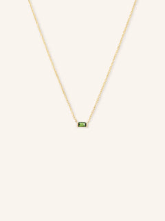 GEMMA Baguette Green Tourmaline Necklace