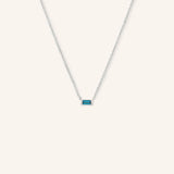 GEMMA Baguette London Blue Topaz Necklace