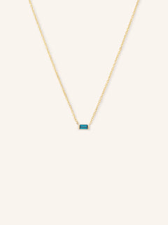 GEMMA Baguette London Blue Topaz Necklace