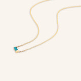 GEMMA Baguette London Blue Topaz Necklace