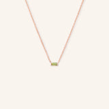 GEMMA Baguette Peridot Necklace