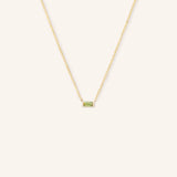 GEMMA Baguette Peridot Necklace