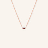 GEMMA Baguette Red Garnet Necklace