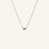 GEMMA Baguette Red Garnet Necklace