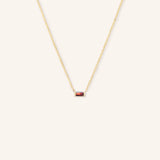 GEMMA Baguette Red Garnet Necklace