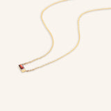 GEMMA Baguette Red Garnet Necklace