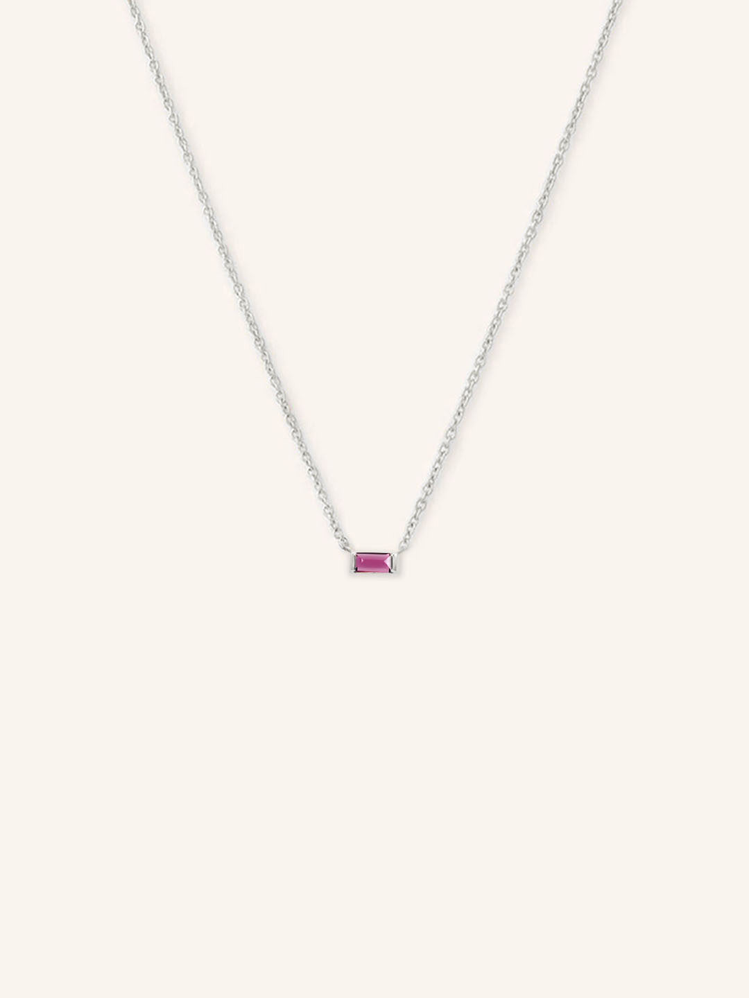 GEMMA Baguette Rhodolite Garnet Necklace