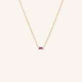 GEMMA Baguette Rhodolite Garnet Necklace