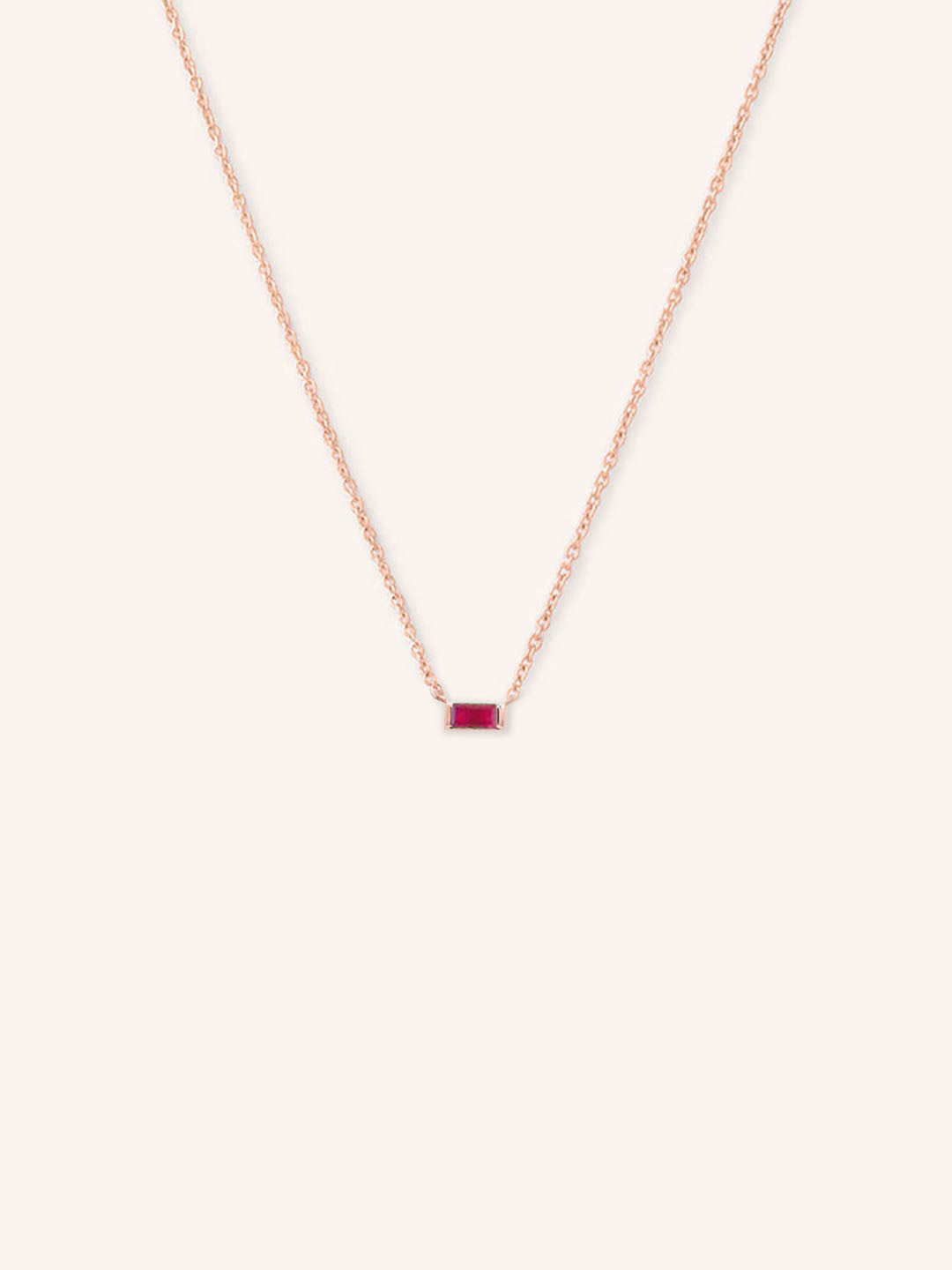 GEMMA Baguette Ruby Necklace