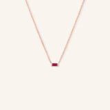 GEMMA Baguette Ruby Necklace