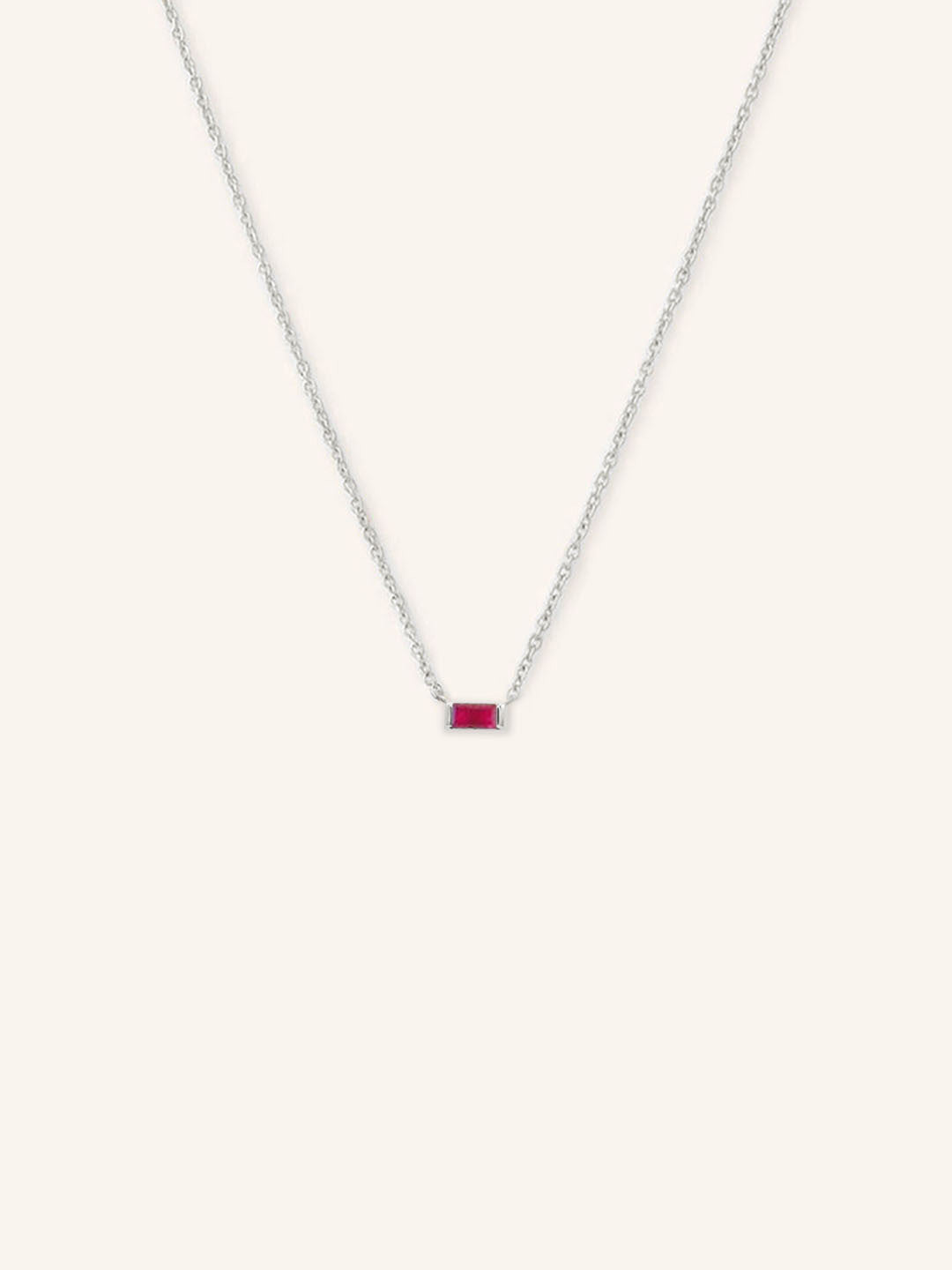 GEMMA Baguette Ruby Necklace