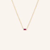 GEMMA Baguette Ruby Necklace