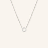 Open Circle Diamond Necklace