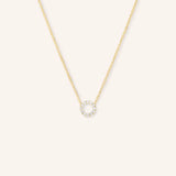 Open Circle Diamond Necklace