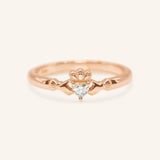 Little Claddagh Heart Diamond Ring