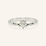 Little Claddagh Heart Diamond Ring