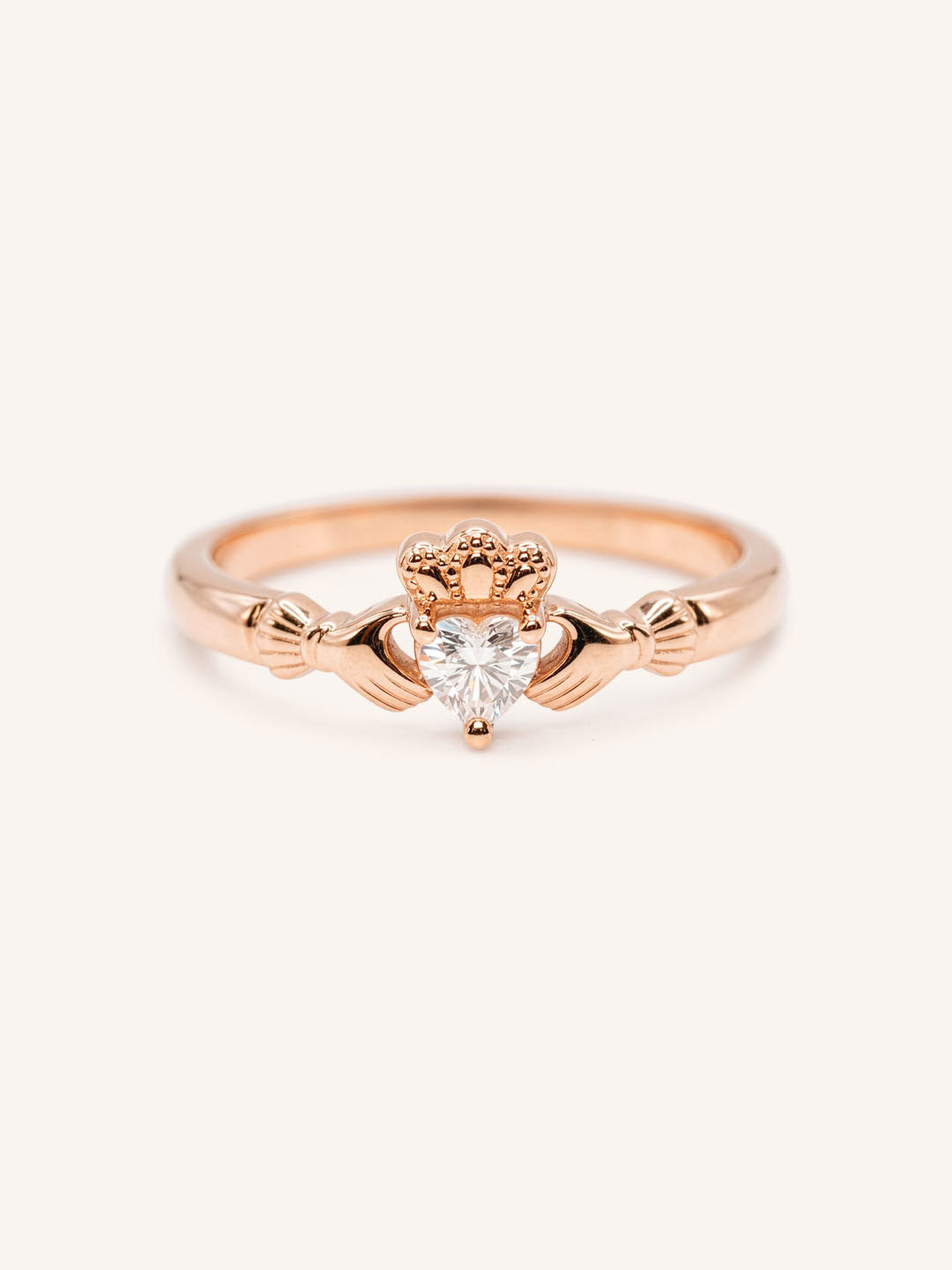 Little Claddagh Heart Diamond Ring