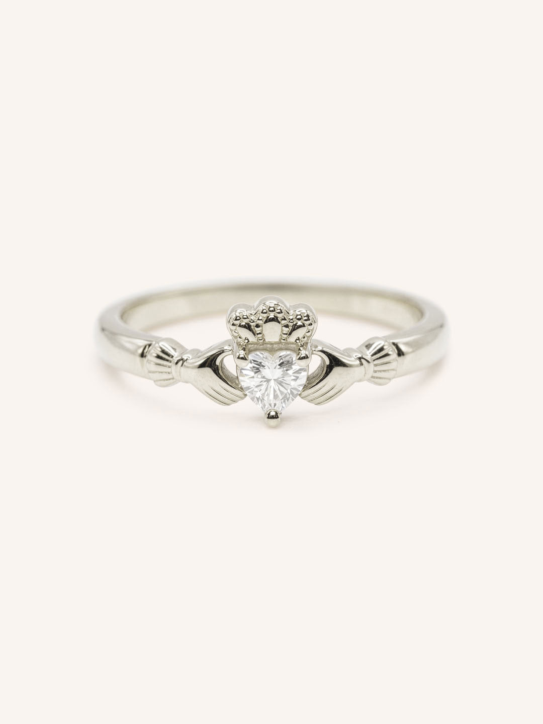 Little Claddagh Heart Diamond Ring