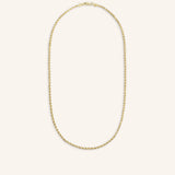 3mm Gold Rope Chain Necklace