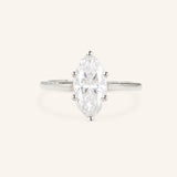 Classical Solo Marquise Diamond Solitaire Engagement Ring