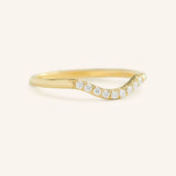 Vista Curved Diamond Wedding Band