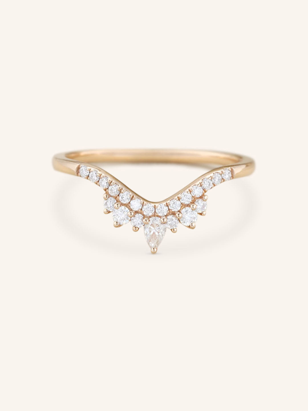 Wenham Diamond Curved Stacking Wedding Band