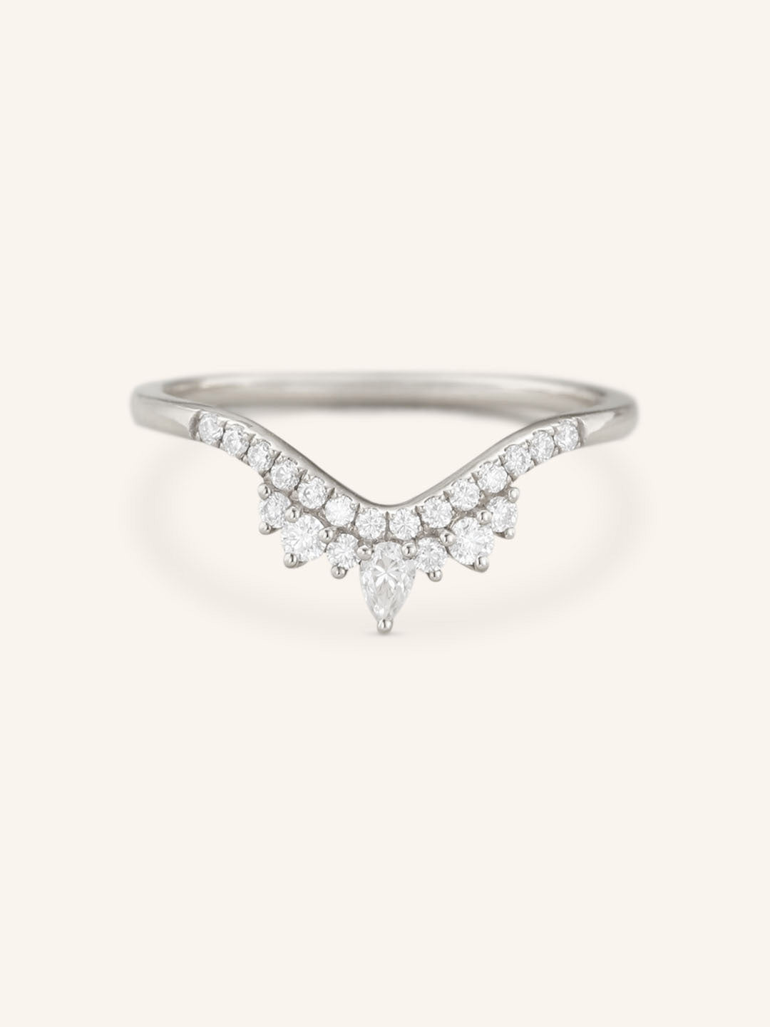 Wenham Diamond Curved Stacking Wedding Band