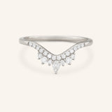 Wenham Diamond Curved Stacking Wedding Band