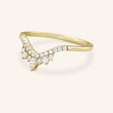 Wenham Diamond Curved Stacking Wedding Band